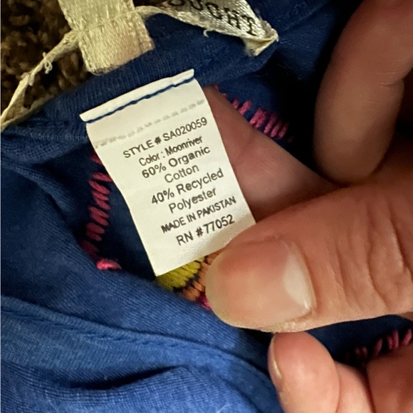 NWT Threads 4 Thought High Low Embroidered Razor Back Tank Top Size S - Picture 7 of 14